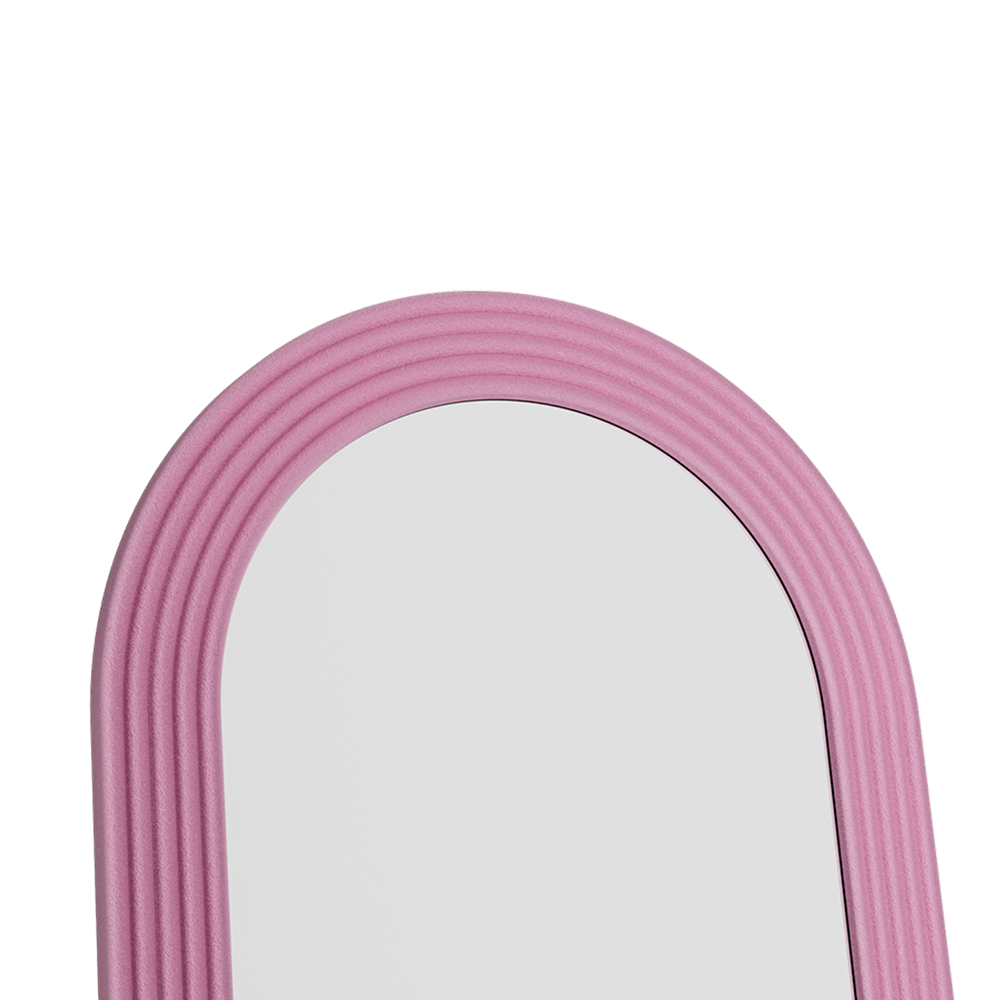 Roman Fluted Column Arched Floor Mirror