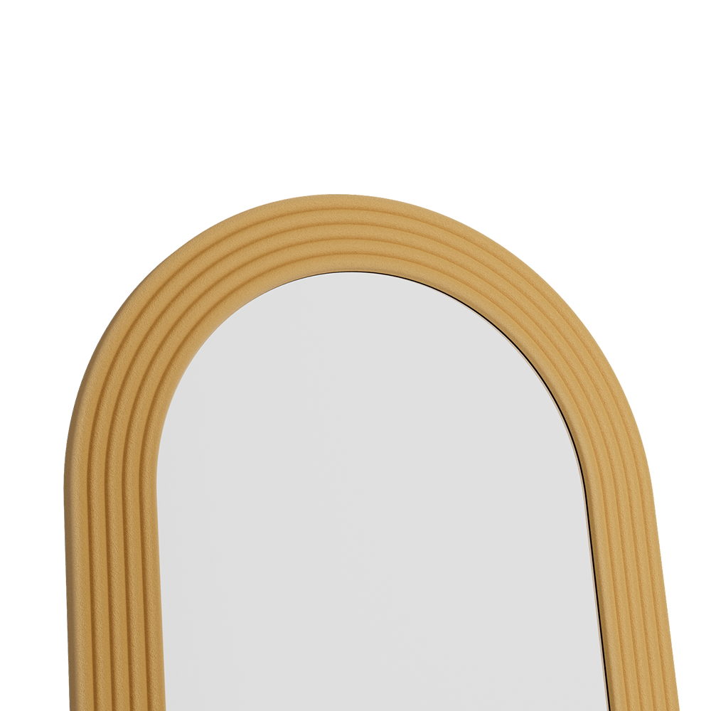 Roman Fluted Column Arched Floor Mirror