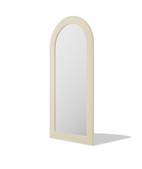 Roman Fluted Column Arched Floor Mirror - Antok Signature