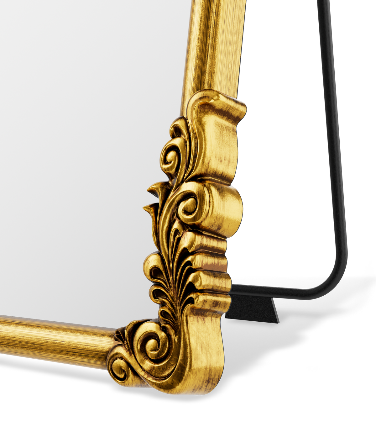 Aurelia Ornate Crest Arched Floor Mirror