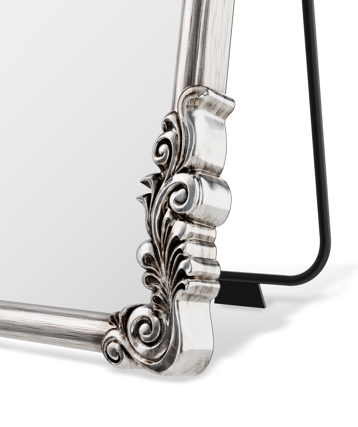 Aurelia Ornate Crest Arched Floor Mirror