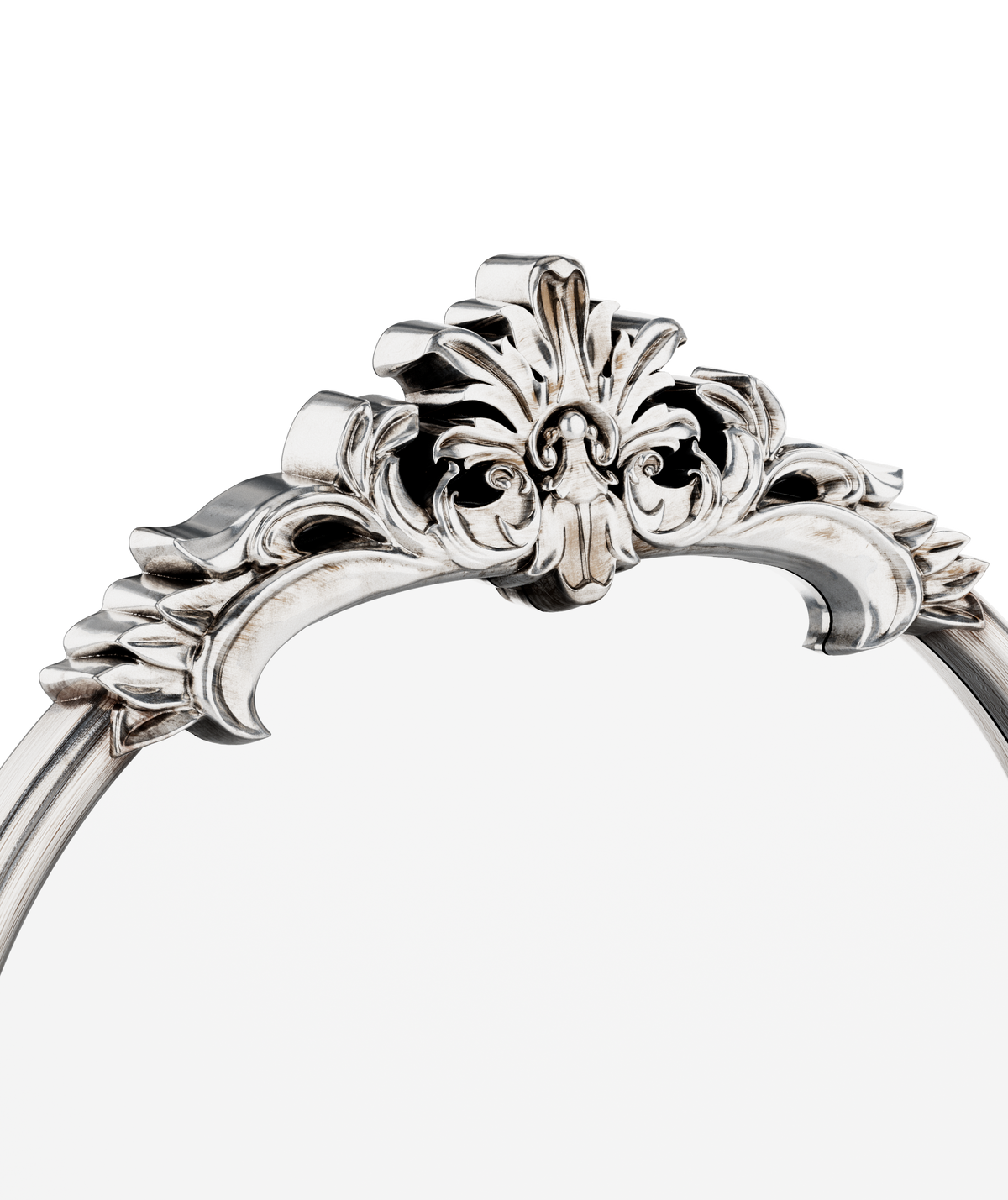 Aurelia Ornate Crest Arched Floor Mirror