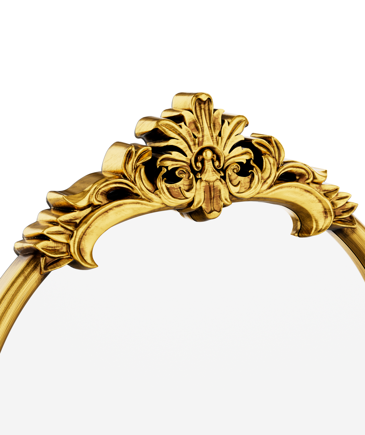 Aurelia Ornate Crest Arched Floor Mirror