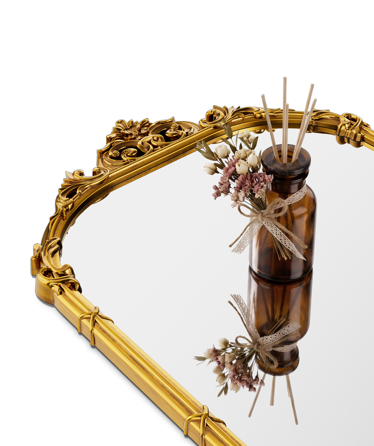 Serafina Filigree Arched Floor Mirror