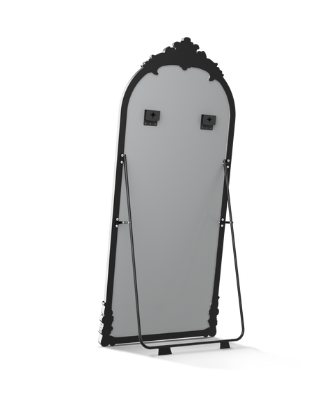 Aurelia Ornate Crest Arched Floor Mirror - Antok Signature