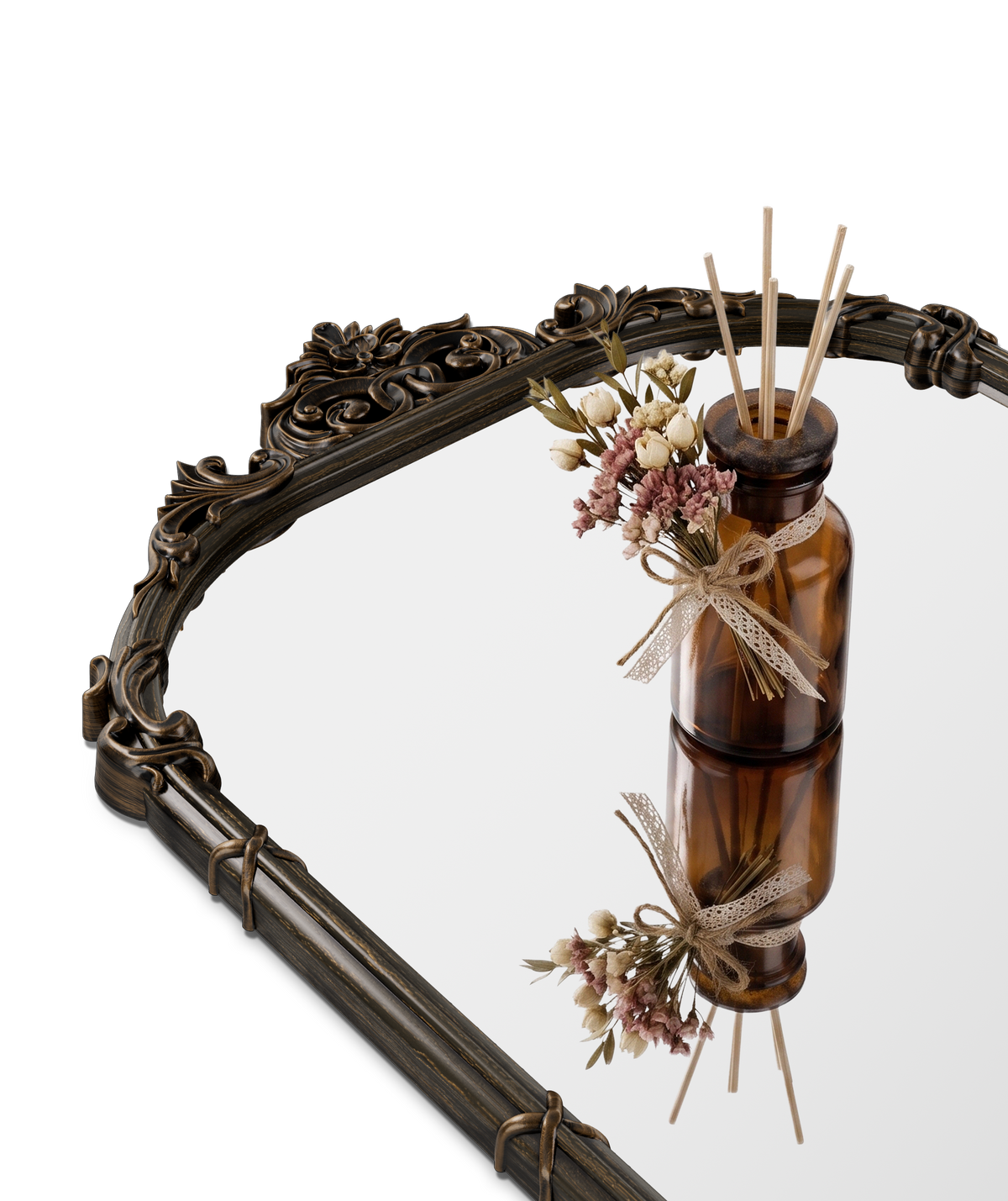 Serafina Filigree Arched Floor Mirror