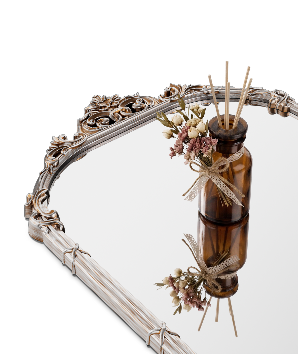 Serafina Filigree Arched Floor Mirror