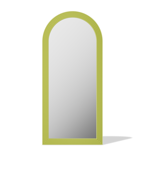 Roman Fluted Column Arched Floor Mirror