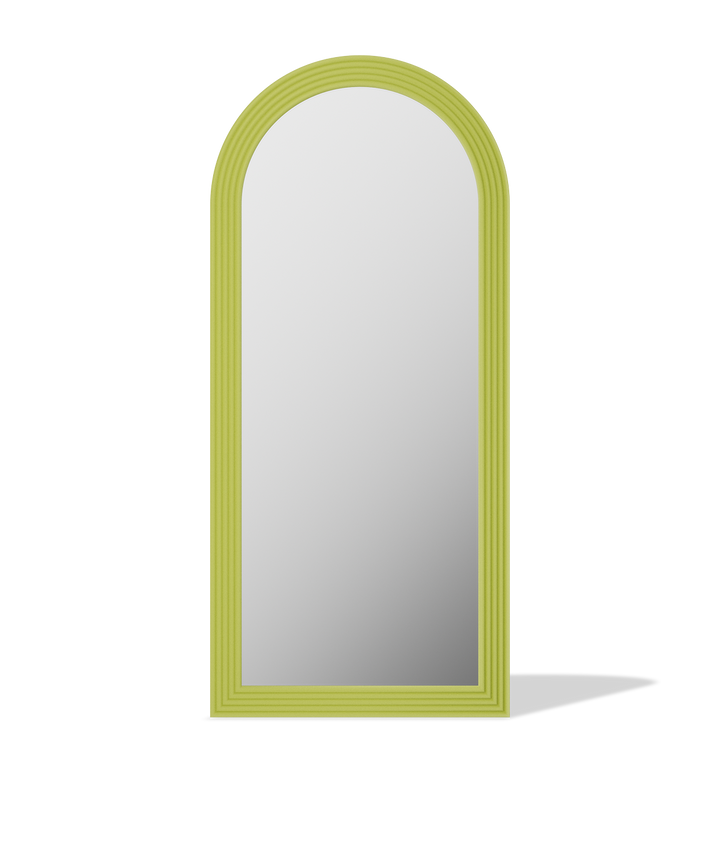 Roman Fluted Column Arched Floor Mirror