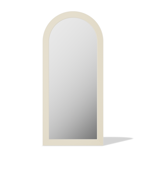 Roman Fluted Column Arched Floor Mirror - Antok Signature