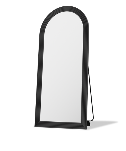 Roman Fluted Column Arched Floor Mirror - Antok Signature