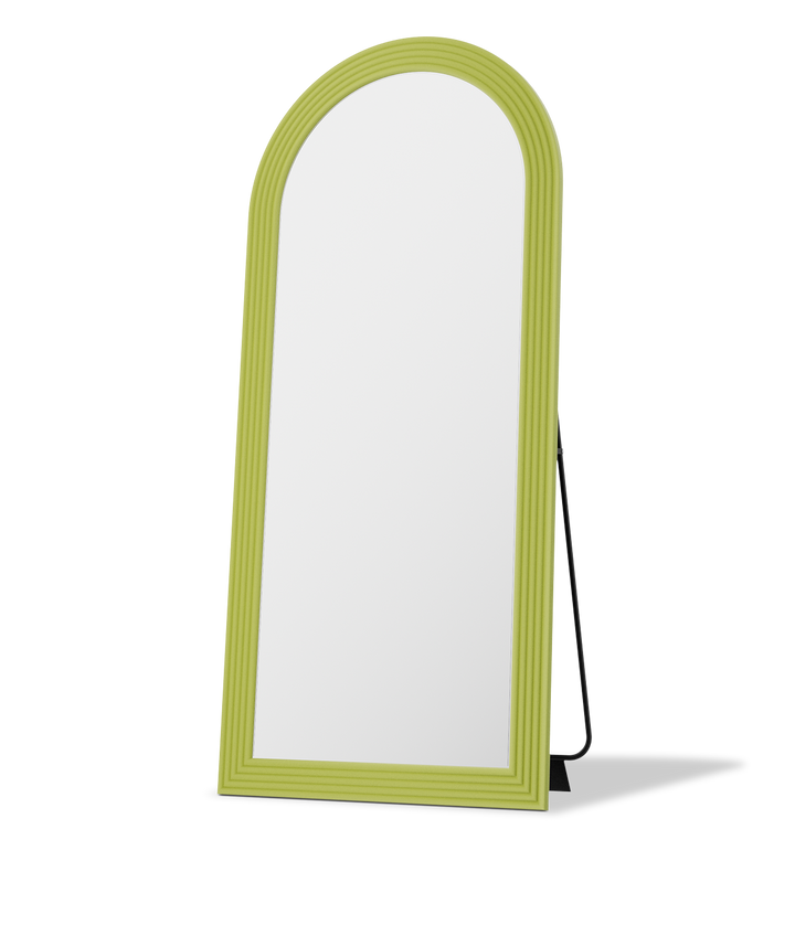 Roman Fluted Column Arched Floor Mirror
