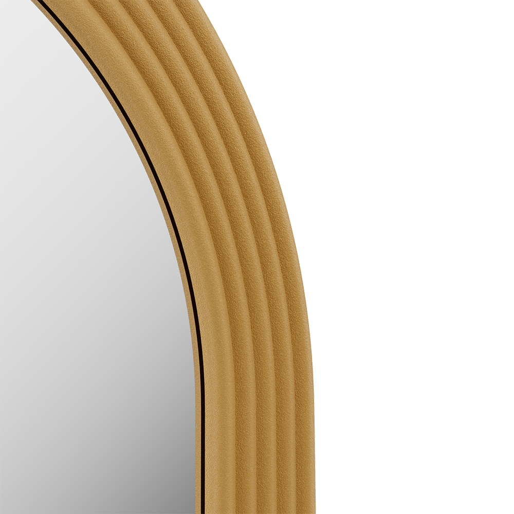 Roman Fluted Column Arched Floor Mirror