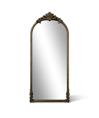 Aurelia Ornate Crest Arched Floor Mirror