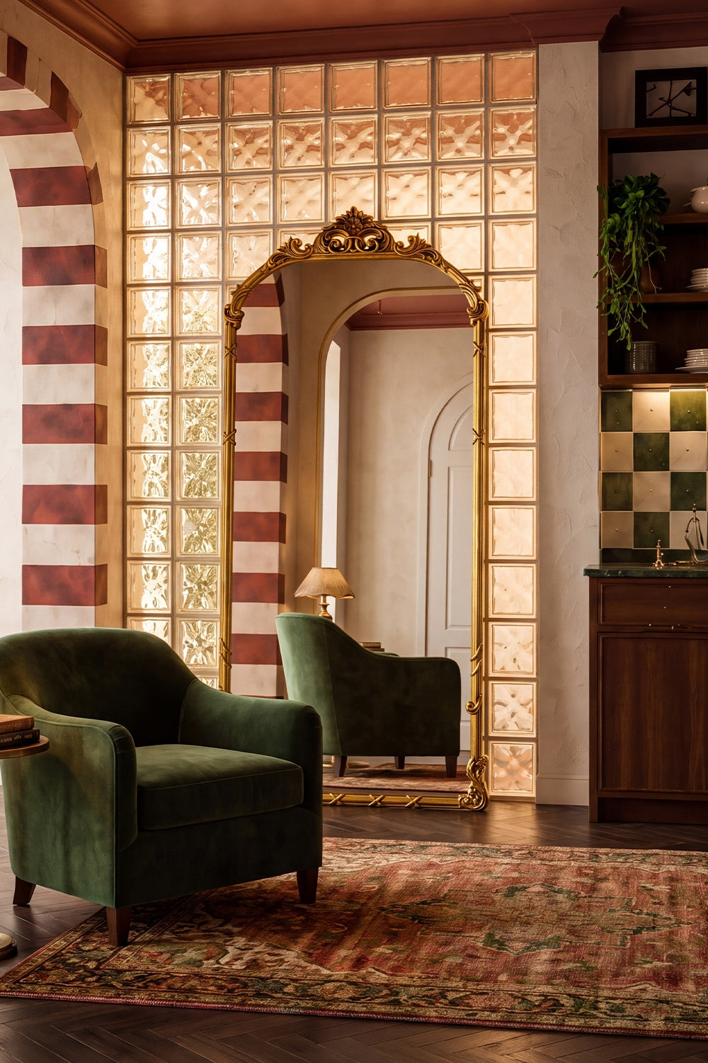 Art deco inspired mirror