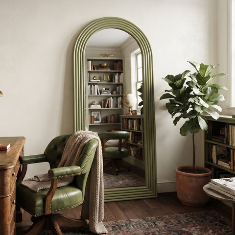 Roman Fluted Column Arched Mirror