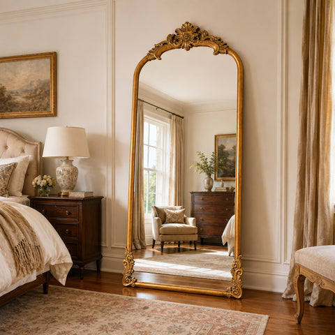 Aurelia Ornate Crest Mirror