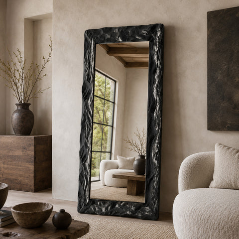 Obsidian Sculptural Frame Mirror