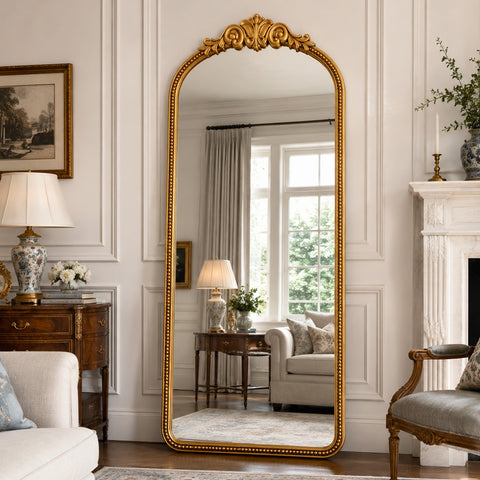 Bellamy Beaded Crest Mirror